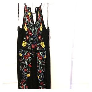 City Chic Black Maxi Spaghetti Strap Dress XL